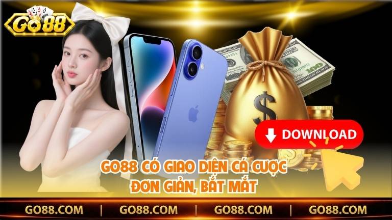 Go88 có giao diện cá cược đơn giản, bắt mắt